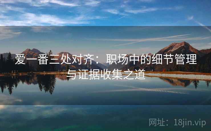 爱一番三处对齐：职场中的细节管理与证据收集之道
