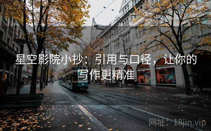 星空影院小抄：引用与口径，让你的写作更精准
